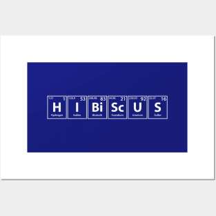 Hibiscus (H-I-Bi-Sc-U-S) Periodic Elements Spelling Posters and Art